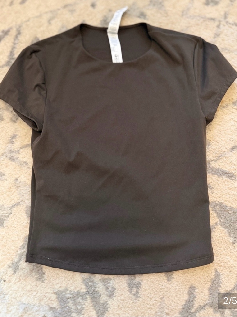 ALO Yoga Softsculpt Precision Short Sleeve Top Espresso size M - Picture 5 of 8
